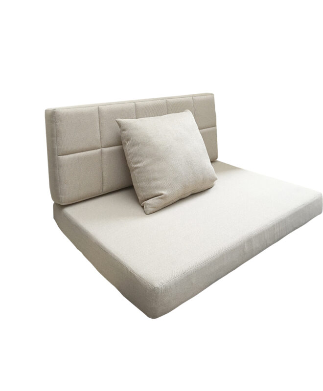 Sofa Lesehan Sandaran Square - Takumi Cream