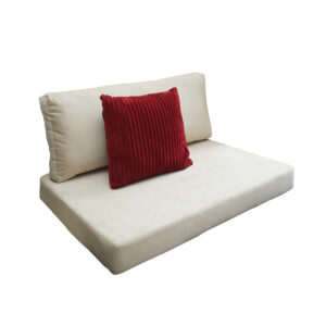 Sofa Lesehan Sandaran Throwpillow - Velvet Cream
