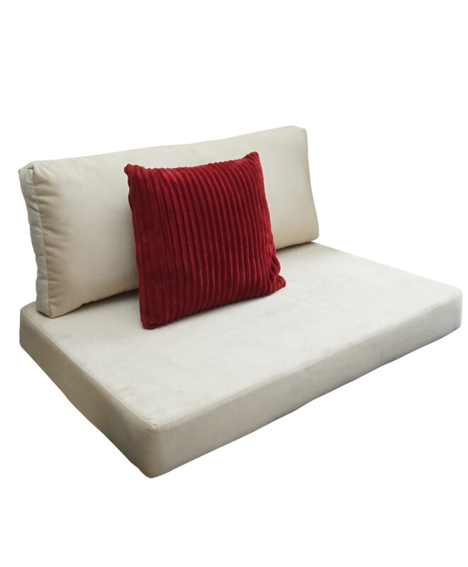Sofa Lesehan Sandaran Throwpillow - Velvet Cream