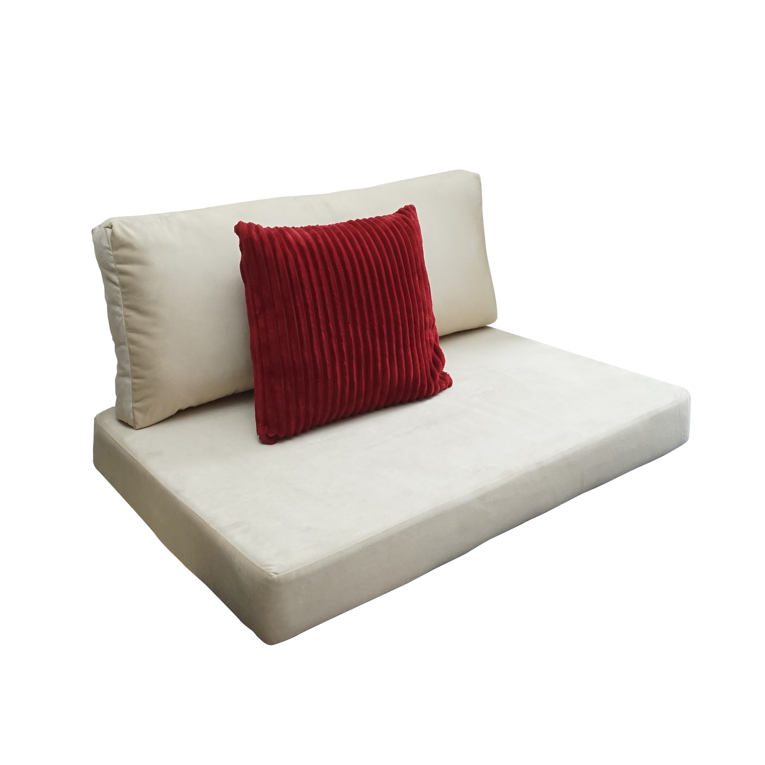 Sofa Lesehan Sandaran Throwpillow - Velvet Cream